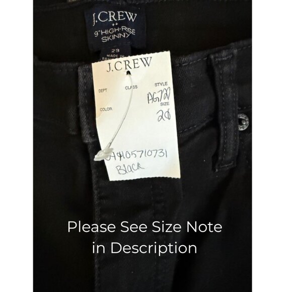 J.Crew Women’s Black Skinny Jeans W29 NWT - Picture 10 of 10